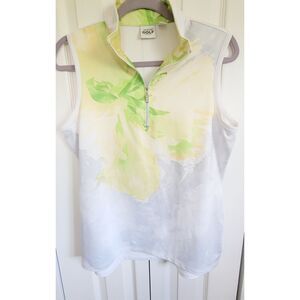 Chico's Zenergy‎ 1 Golf Stay Cool Shirt Stretch Rhinestone Zipper Collared